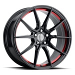 Performance Replicas PR193 GLOSS BLACK RED MACHINED 9x17 5x114.3 ET24 CB70.7 Other