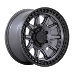 BLACK RHINO CALICO MATTE GUNMETAL W/ MATTE BLACK LIP 8.5x17 6x139.7 ET0 CB106.1 Must