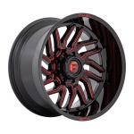 FUEL 1PC D808 HURRICANE GLOSS BLACK MILLED RED TINT 9x20 8x180 ET1 CB124.2 Other