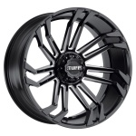 Tuff GLOSS BLACK W/ MILLED SPOKES 10x20 5x150 ET-23 CB110.1 Must
