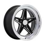 American Racing Vintage VN514 GROOVE GLOSS BLACK W/ DIAMOND CUT LIP 8.5x20 5x127 ET6 CB78.1 Must
