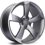 Carbonado Graphene Matt Anthracite Front Polished 7.5x17 5x112 ET35 CB66.5 Kroom / Poleeritud