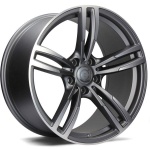 Carbonado Diamond Matt Anthracite Front Polished 8.5x18 5x120 ET33 CB72.6 Kroom / Poleeritud