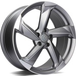 Carbonado Twist Matt Anthracite Front Polished 8x18 5x112 ET35 CB66.5 Kroom / Poleeritud