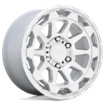 BLACK RHINO ROTOR GLOSS SILVER W/ MIRROR CUT FACE 9x20 5x127 ET2 CB71.5 Hall / Hõbedane