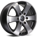 Carbonado Mammuth Matt Black Front Polished 7x16 6x130 ET50 CB84.1 Other