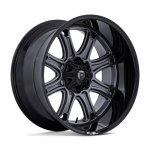 FUEL 1PC DARKSTAR MATTE GUNMETAL W/ BLACK LIP 10x22 8x170 ET-18 CB125.1 Must