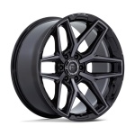 FUEL 1PC FLUX GLOSS BLACK BRUSH FC GRAY DDT 10x20 6x139.7 ET-18 CB106.1 Must
