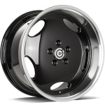 Carbonado Vintage Black Glossy Lip Polished 8.5x18 5x112 ET35 CB66.6 Other