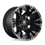 FUEL 1PC D851 VAPOR MATTE BLACK GRAY TINT 9x17 8x165.1 ET1 CB125.1 Must