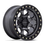 KMC KM550 RIOT SBL ANTHRACITE W/ SATIN BLACK LIP 9x17 6x139.7 ET-12 CB106.1 Must
