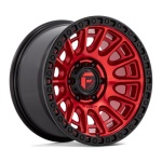 FUEL 1PC D834 CYCLE CANDY RED W/ BLACK RING 9x17 5x127 ET-12 CB71.5 Other