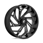 FUEL UTV D753 REACTION GLOSS BLACK MILLED 7x20 4x137 ET13 CB110.1 Must