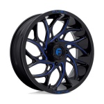 FUEL UTV D778 RUNNER UTV GLOSS BLACK MILLED CANDY BLUE 7x24 4x137 ET13 CB110.1 Other