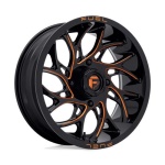FUEL UTV D780 RUNNER UTV GLOSS BLACK MILLED ORANGE 7x18 4x156 ET13 CB132 Must