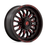 FUEL UTV D822 ARC UTV GLOSS BLACK MILLED RED 7x22 4x137 ET13 CB110.1 Other