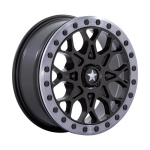 MSA OFFROAD WHEELS M48 PORTAL BEADLOCK SATIN BLACK W/ GRAY TINT RING 6x15 4x110 ET38 CB86 Must