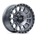 Pro Comp PA34 ROCKWELL MATTE GRAPHITE W/ BLACK LIP 8.5x17 5x127 ET0 CB71.5 Must