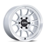 KMC KM729 RANGE GLOSS SILVER W/ MACHINED FACE 8.5x17 5x127 ET-10 CB71.5 Hall / Hõbedane
