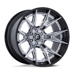 FUEL 1PC FC402 CATALYST CHROME W/ GLOSS BLACK LIP 12x24 6x139.7 ET-44 CB106.1 Other