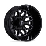 Fuel D875 Flux Dually 8.3x20 8x165.1 ET104 CB117 Gloss Black Brush-Fc Gray Tint