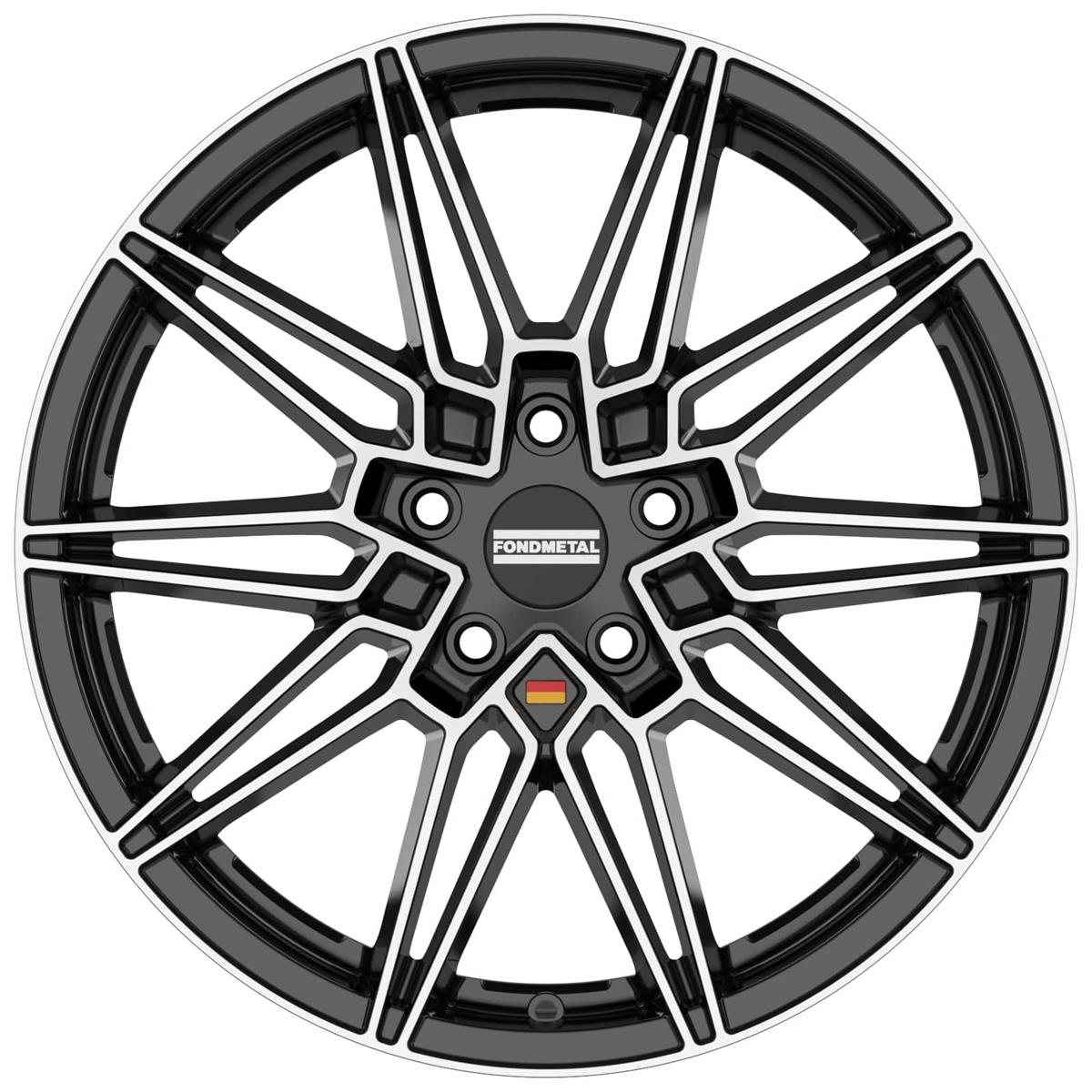 latakko-3911 Fondmetal Thoe 8x18 5x112 ET49 CB66.6 Glossy Black Machined - Image 1