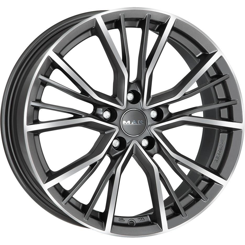 latakko-4163-1 MAK Union 8.5x21 5x112 ET43 CB66.6 Gun Met-Mirror Face - Image 1