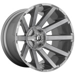 Fuel D714 Contra 10x20 6x139.7 ET-19 CB106.1 Brushed Gun Metal Tinted Clear