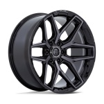 Fuel Flux 9x17 6x135 ET1 CB87.1 Gloss Black Brushed Face With Gray Tint