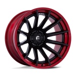 Fuel Fc403 Burn 10x22 6x135 ET-18 CB87.1 Matte Black With Candy Red Lip