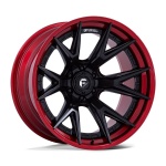 Fuel Fc402 Catalyst 12x24 6x135 ET-44 CB87.1 Matte Black With Candy Red Lip