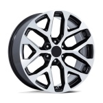 Performance Replicas PR177 GLOSS BLACK W/ MACHINED FACE 10x24 6x139.7 ET24 CB78.1 Must