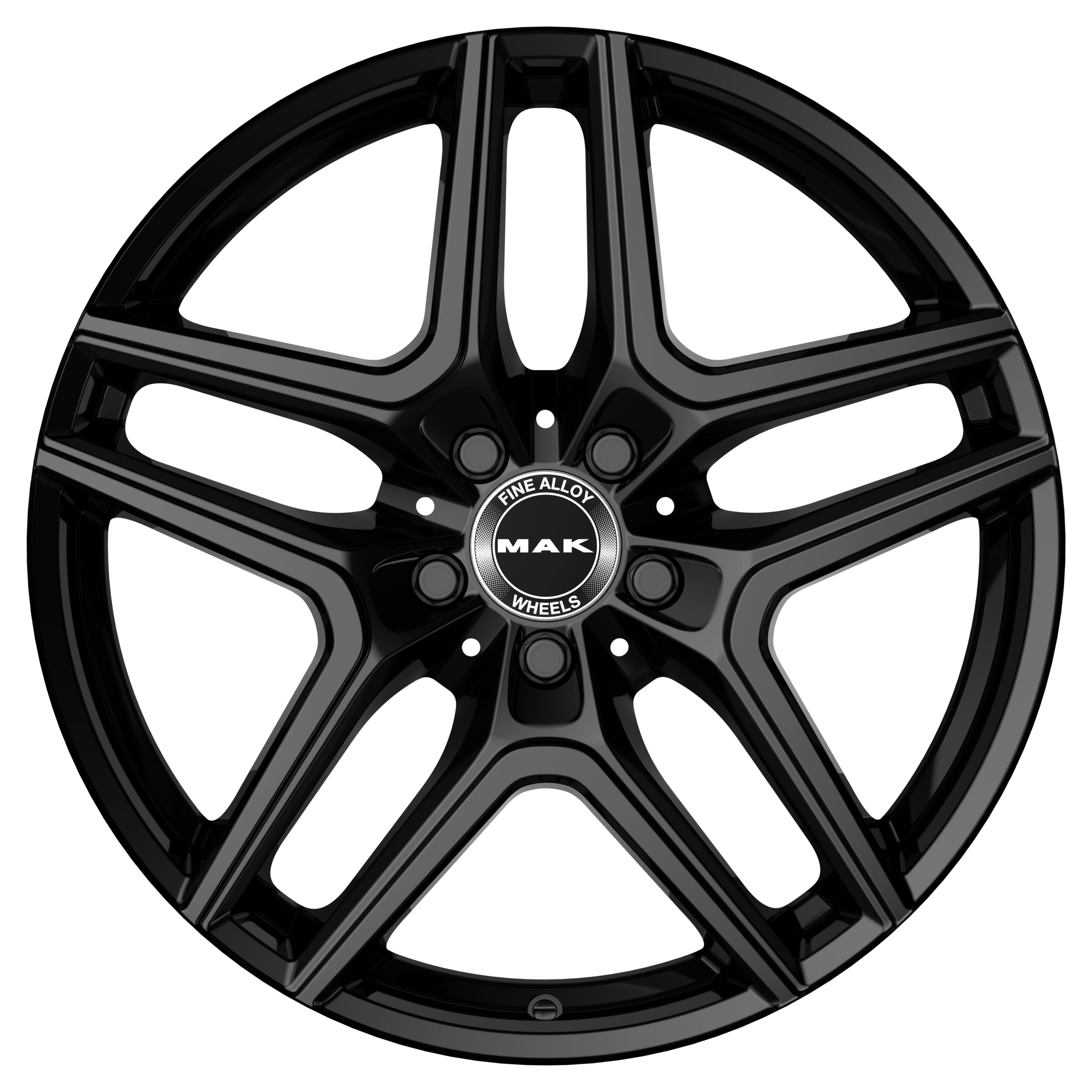 latakko-11468 MAK Aurum 8x19 5x112 ET48 CB66.6 Gloss Black Mirror Ring - Image 1