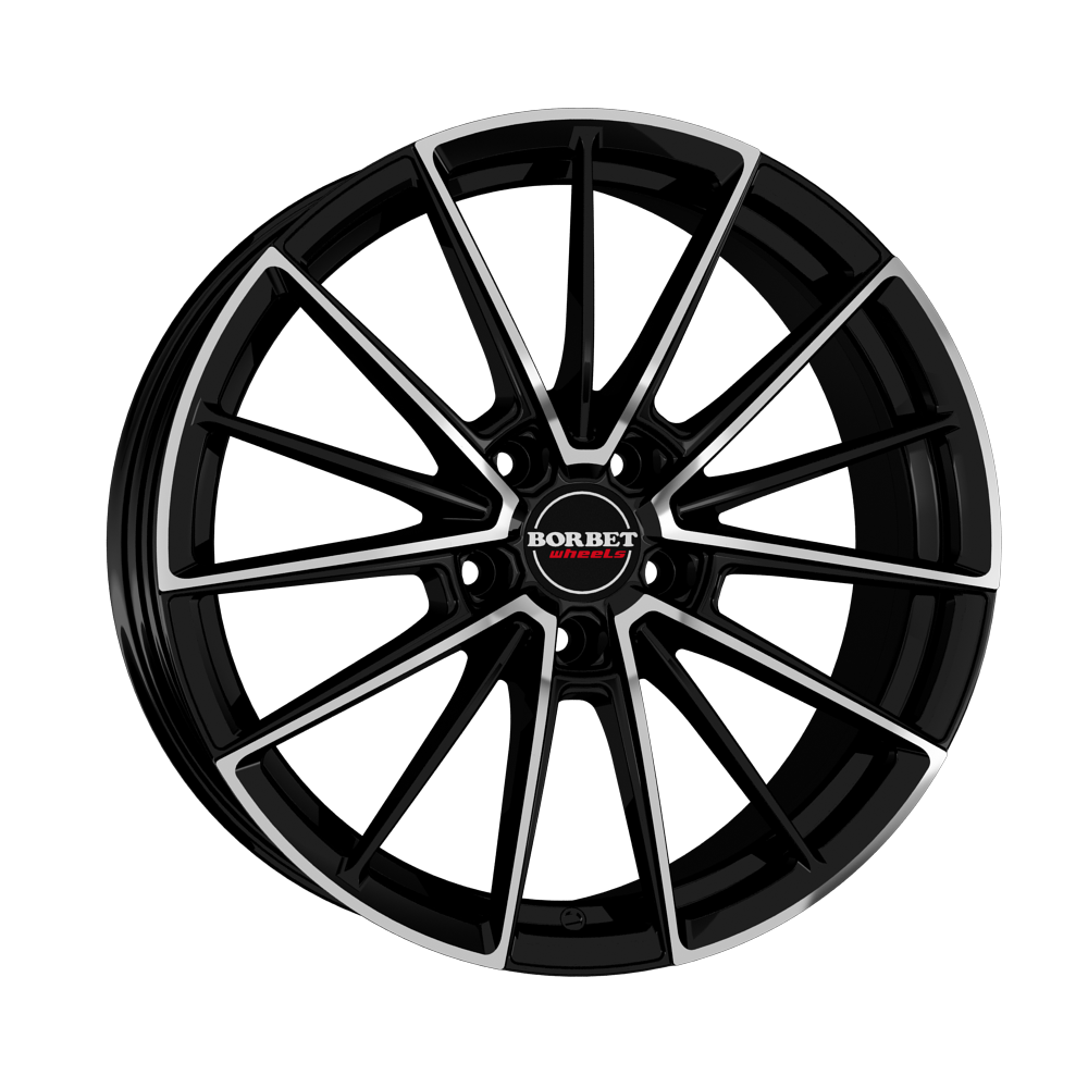 latakko-11622-1 Borbet FB2 8.5x19 5x112 ET25 CB72.5 black polished matt - Image 1