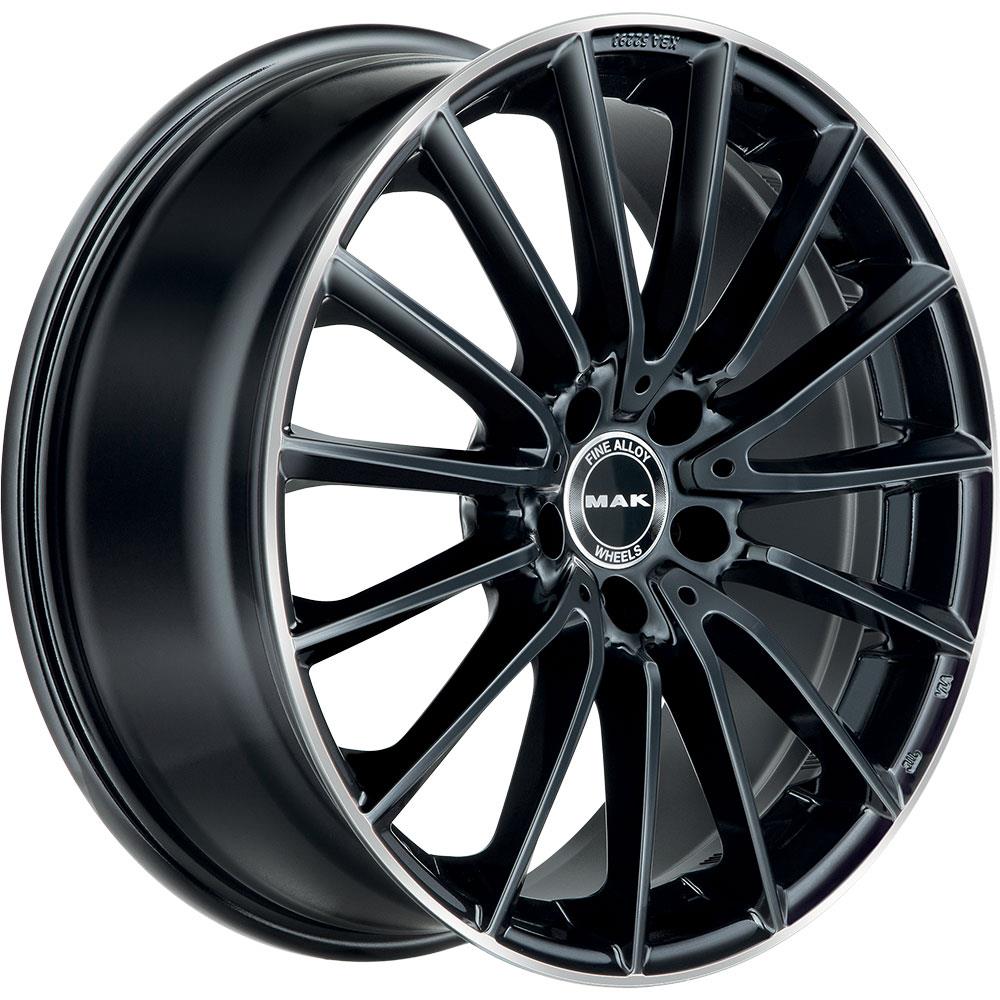 latakko-4014 MAK Komet 7.5x17 5x112 ET40 CB66.6 Gloss Black Mirror Ring - Image 1