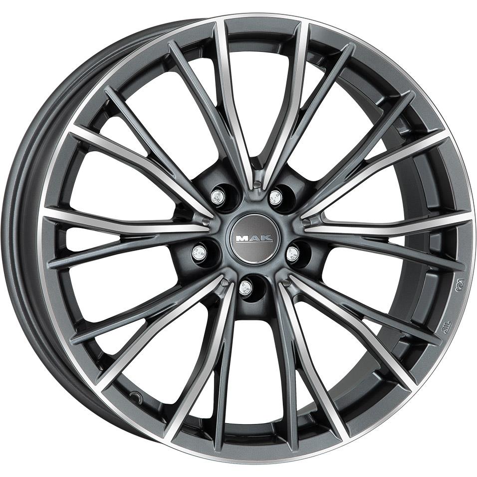 latakko-4061 MAK Mark 8x18 5x112 ET30 CB66.6 Gun Met-Mirror Face - Image 1