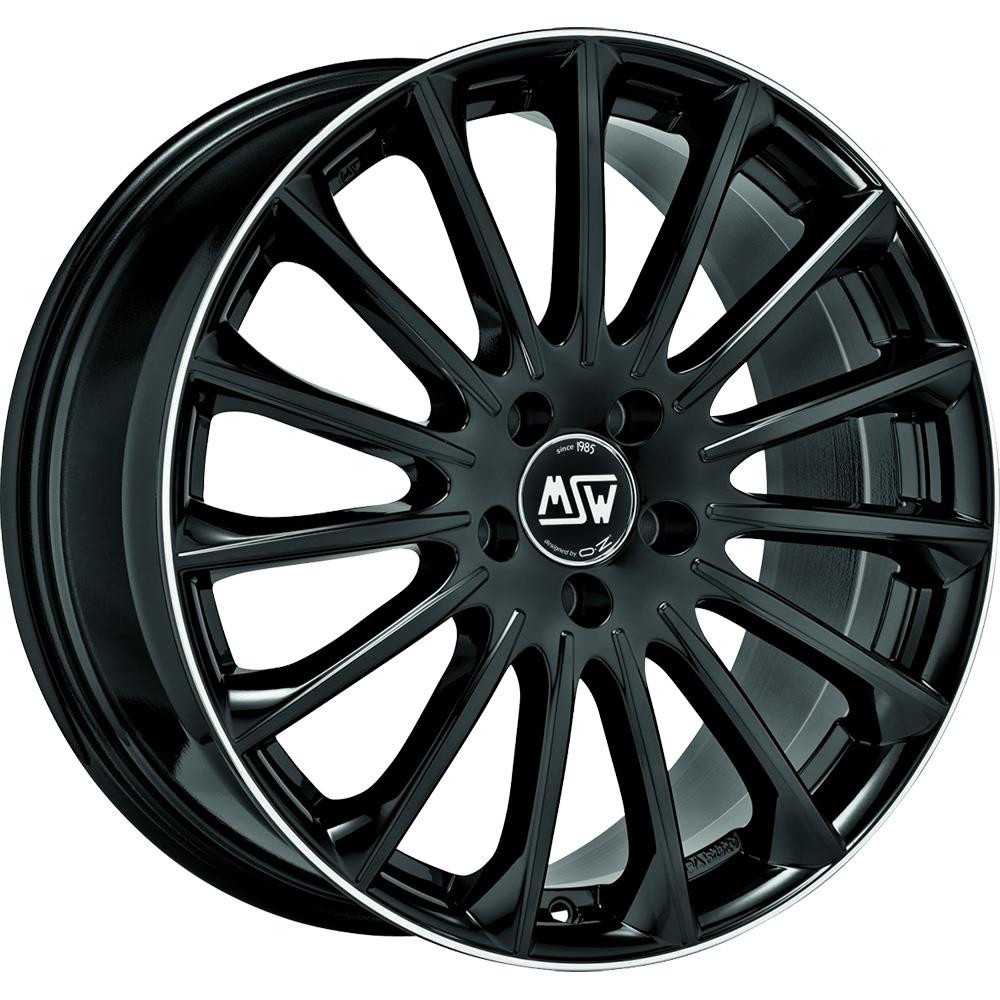 latakko-4255 MSW 30 9x19 5x112 ET44 CB73.1 Gloss Black+Diamond Lip - Image 1
