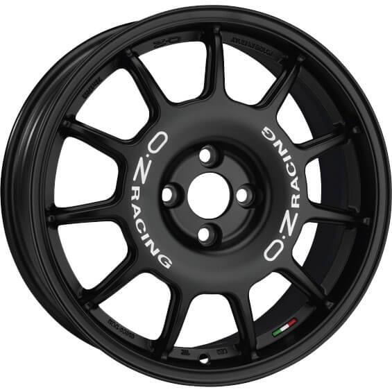 latakko-4377 OZ Racing Leggenda 7x17 4x100 ET42 CB68.1 Matt Black White Lettering - Image 1