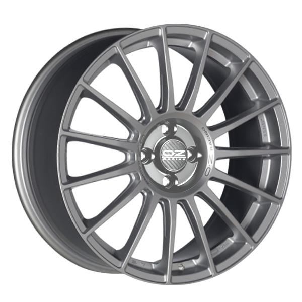 latakko-4411 OZ Racing Superturismo LM 9x21 5x112 ET37 CB79 Matt Race Silver Black Lettering - Image 1