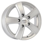 Mega Wheels Hercules 5 Silver 6.5x16 5x120 ET44 CB65.1 Hall / Hõbedane