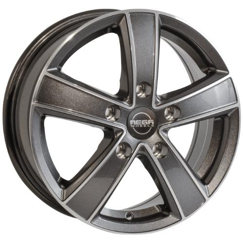 statusfalgar-10727 Mega Wheels Hercules 5 Anthracite grey front polished 6.5x16 5x118 ET61 CB71.1 Other - Image 1