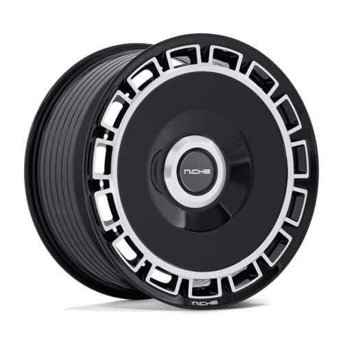 statusfalgar-16458-1 NICHE 1PC NC287 VENICE GLOSS BLACK W/ MACHINED FACE 10x22 ET35 CB74.1 Must - Image 1