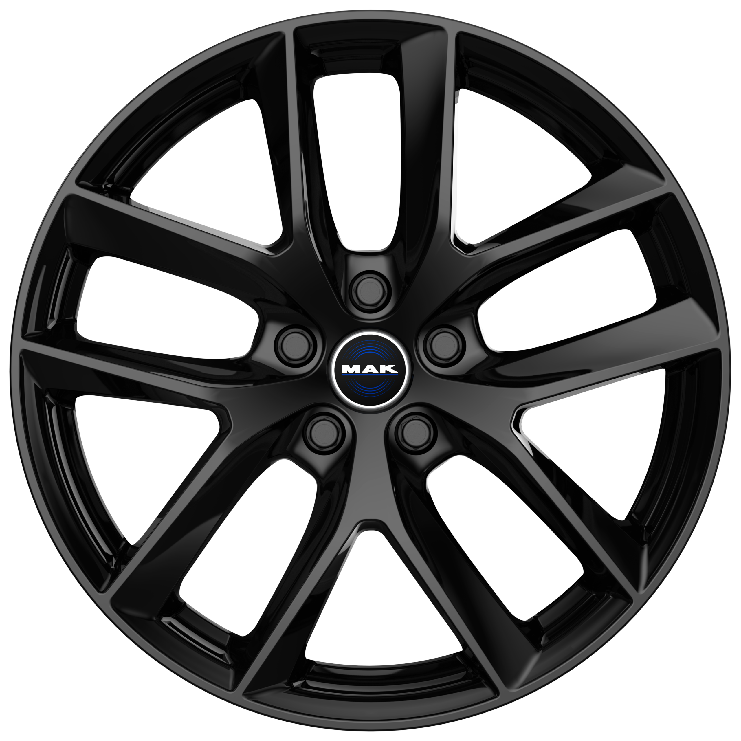 latakko-11481 MAK Voltage 8.5x19 5x114.3 ET38 CB64.1 Gloss Black - Image 1