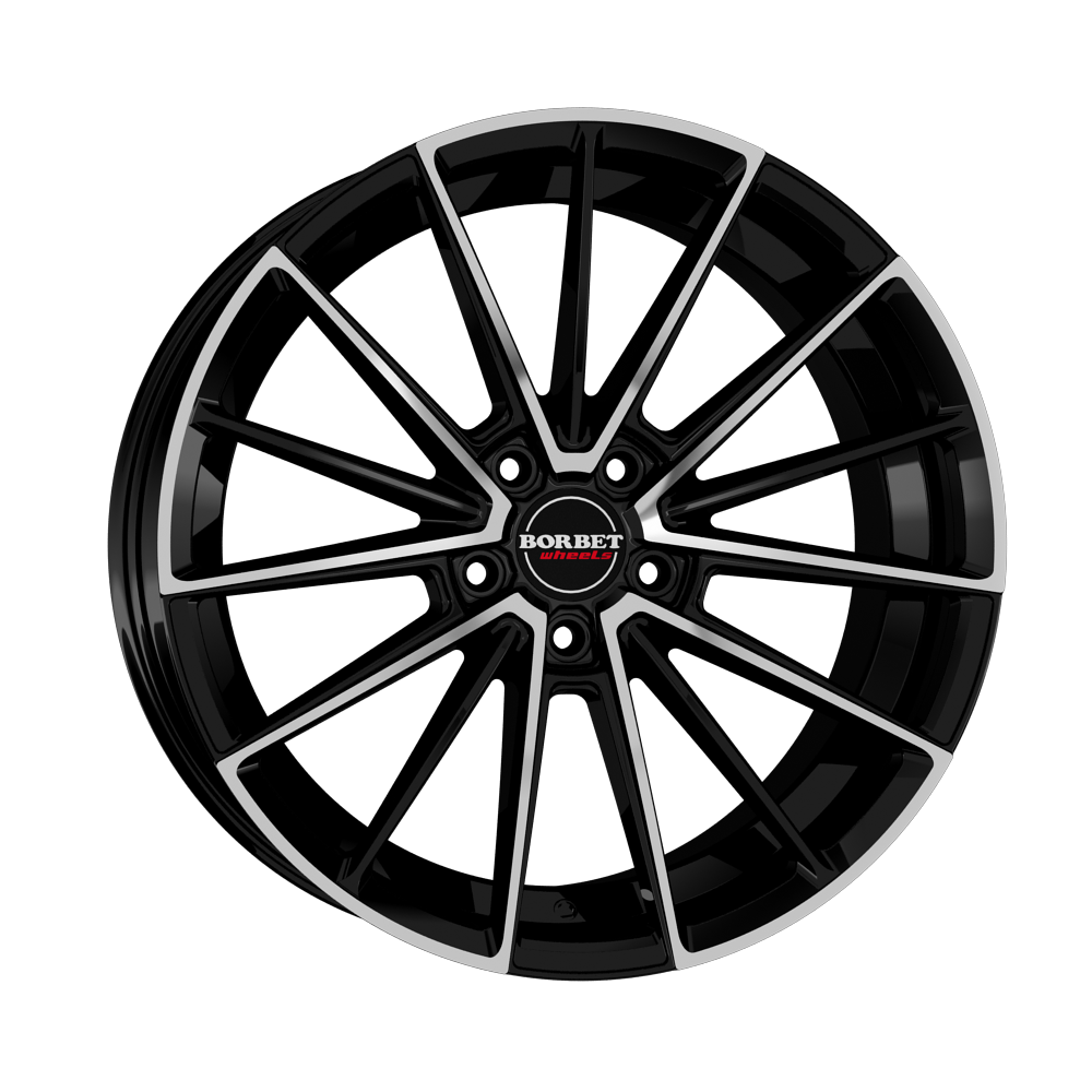latakko-11627-1 Borbet FB2DC 9x20 5x114.3 ET40 CB72.5 black polished matt - Image 1