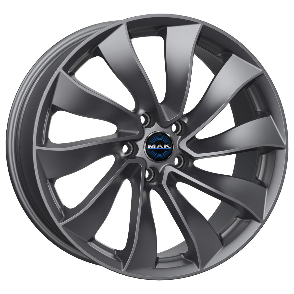 latakko-8461 MAK Solar 8.5x19 5x114.3 ET38 CB64.1 Gloss Gun Metallic - Image 1