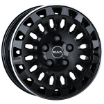 MAK Overland 6.5x16 5x114.3 ET45 CB76 Gloss Black Mirror Ring