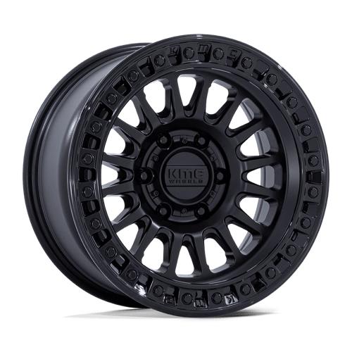 statusfalgar-10402-4 KMC KM552 IMS MATTE BLACK W/ GLOSS BLACK LIP 9x18 6x139.7 ET0 CB106.1 Must - Pilt 1