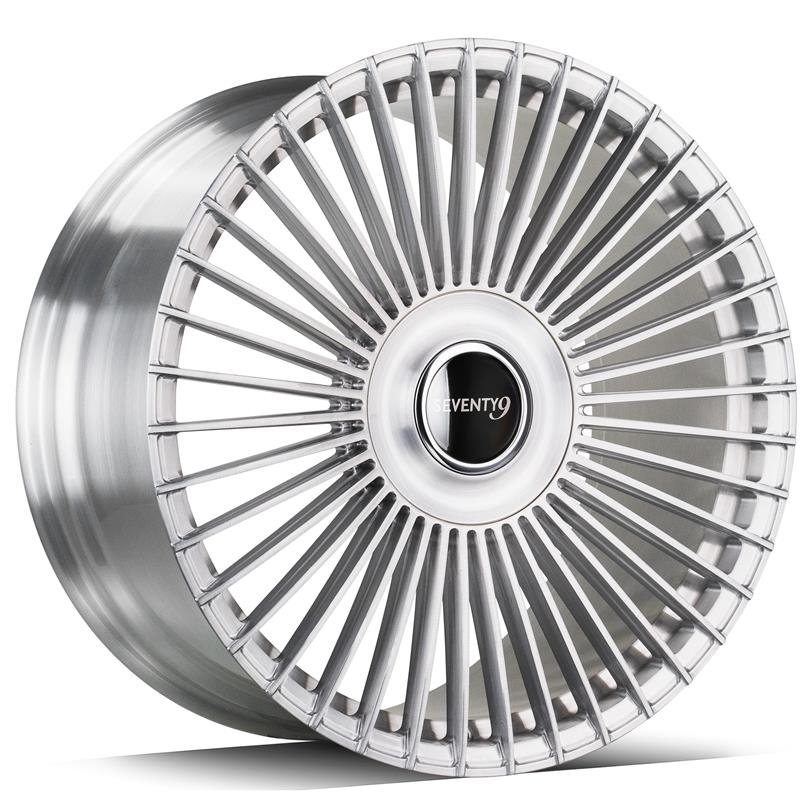 statusfalgar-15727 seventy9 MF.2 Brushed Silver 11x21 5x112 ET45 CB66.6 Hall / Hõbedane - Pilt 1