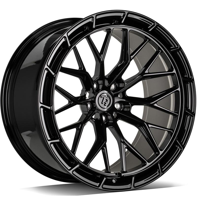 statusfalgar-15732 seventy9 MF.13 Black Glossy 9x21 5x112 ET25 CB66.6 Must - Pilt 1