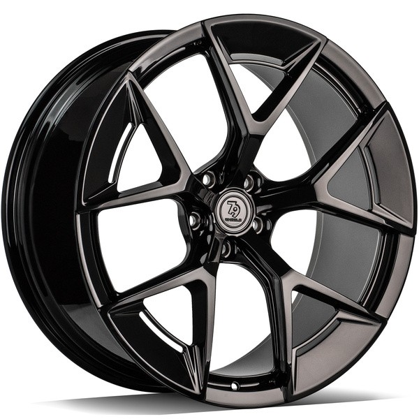 statusfalgar-16619-1 seventy9 MF.18 Black Glossy 9.5x21 5x112 ET25 CB66.6 Must - Pilt 1
